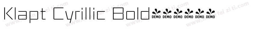 Klapt Cyrillic Bold字体转换